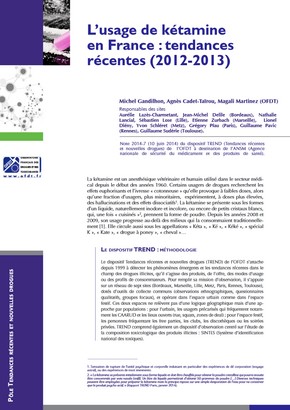 L’usage de kétamine en France : tendances récentes (2012-2013)